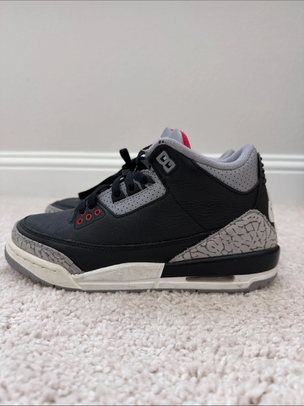 Jordan Kids Retro 3 black cement